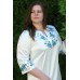 Embroidered dress Plus Size "Cornflowers Dreams 2"